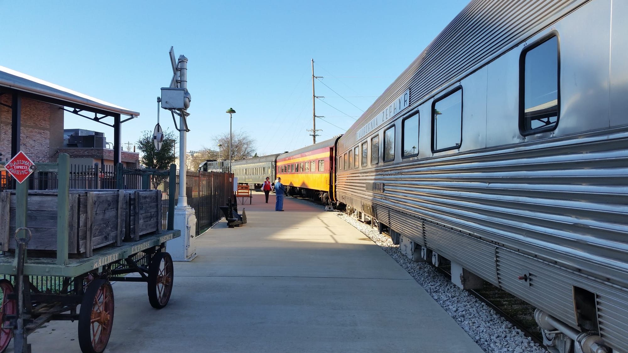 Heritage steam train at the Cedar Park depot