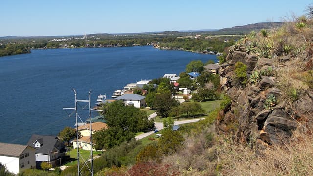 Lake LBJ shoreline near Horseshoe Bay