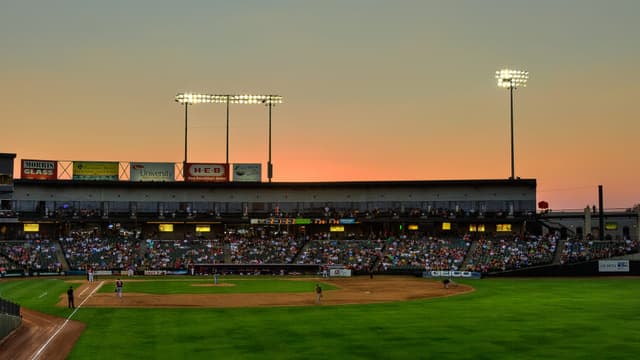 Dell Diamond in Round Rock at sunset