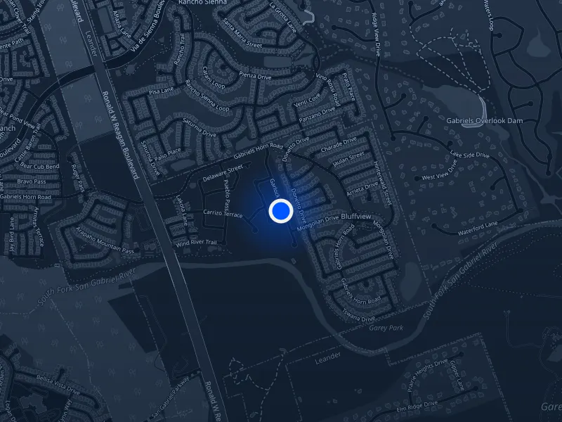 Map of 1609 Garlock DR, Leander