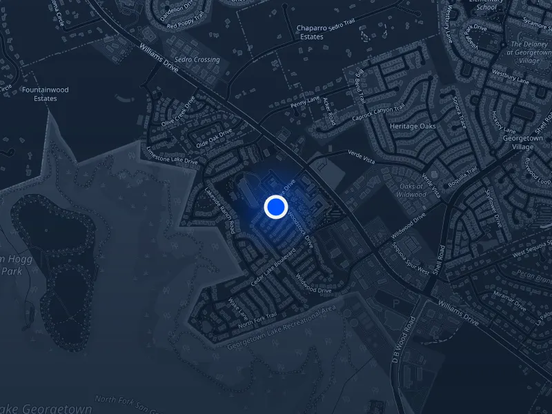 Map of 223 Woodlake DR, Georgetown