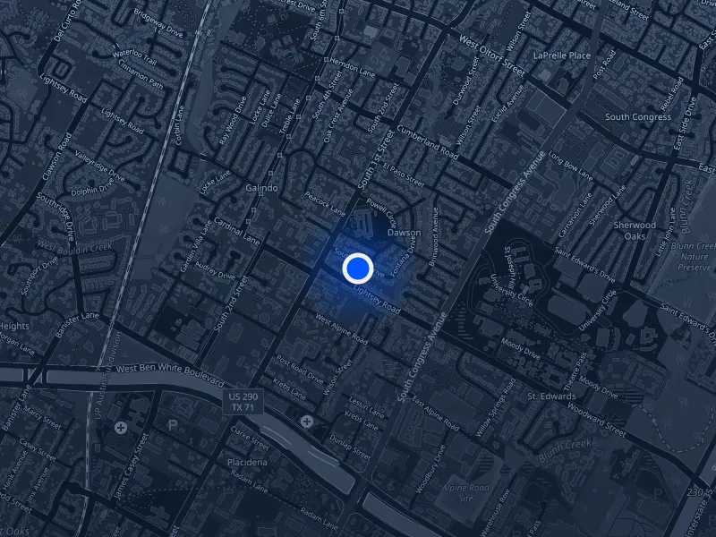 Map of 503 South Park DR, Austin