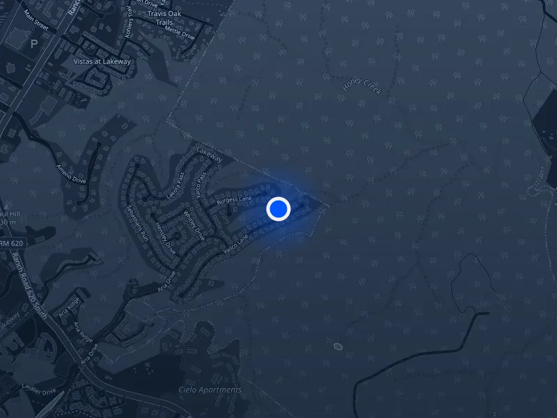 Map of 122 Vailco LN, Austin