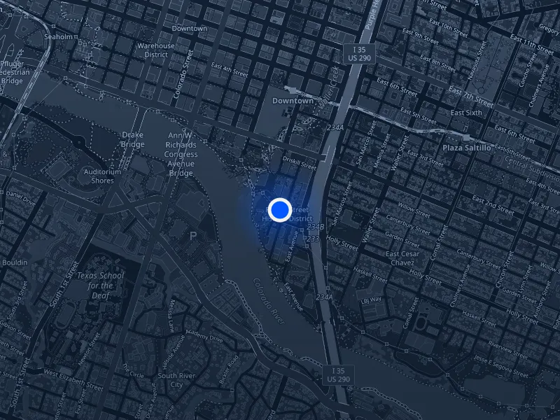 Map of 70 Rainey ST Unit 1807, Austin