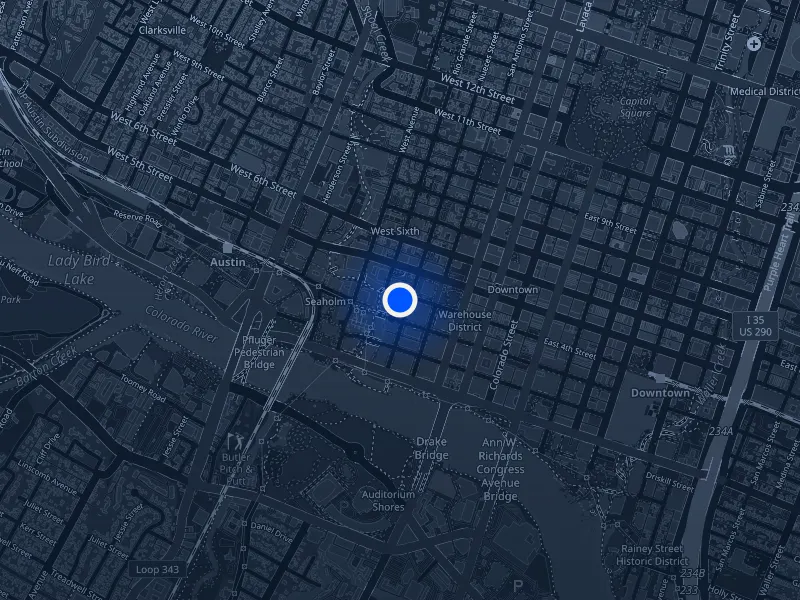 Map of 360 Nueces ST Unit 3506, Austin