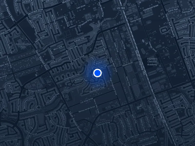 Map of 521 Whitney TRL, Leander