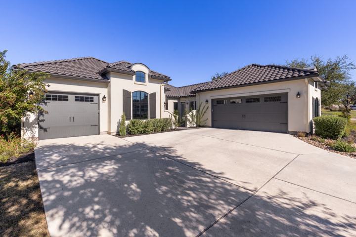 Driveway, two-car garage and the casita garage