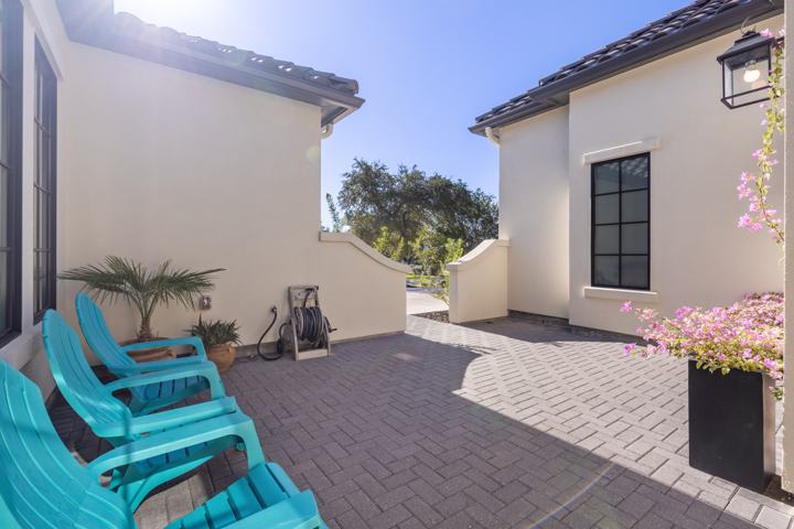Courtyard seating by the front door