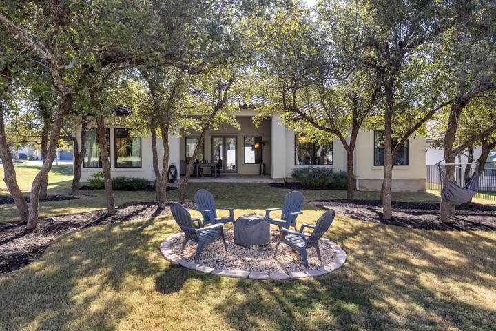 Fire pit under the live oaks