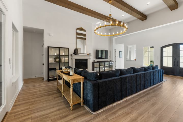 Living room toward the back patio doors