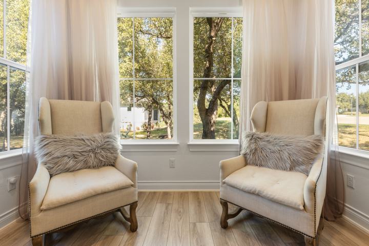 Primary bedroom window seating