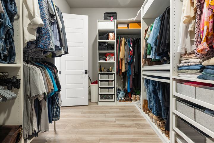 Primary closet toward the dressing area
