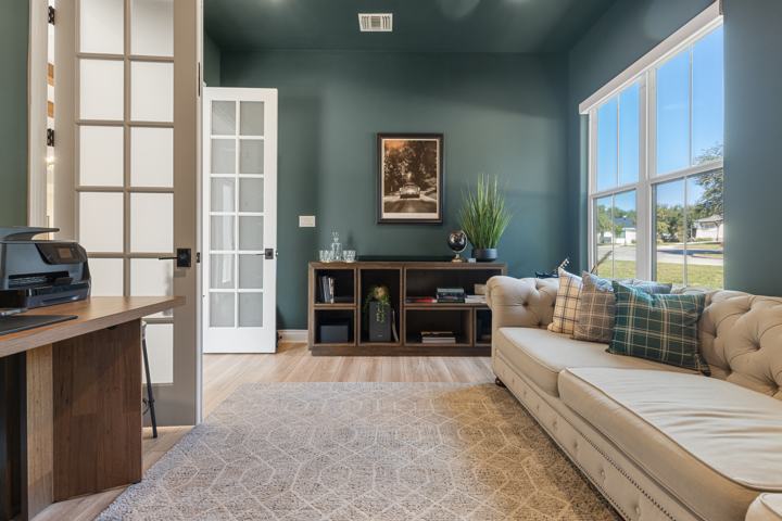 Study with French doors