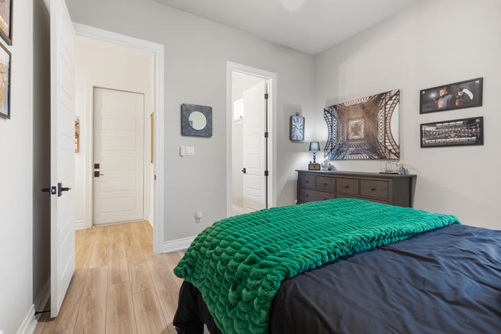 Casita bedroom toward its entrance