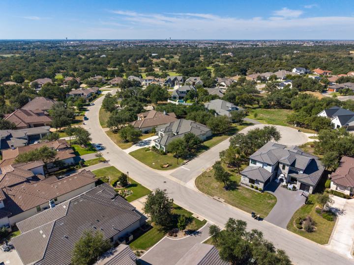 Aerial of the corner lot