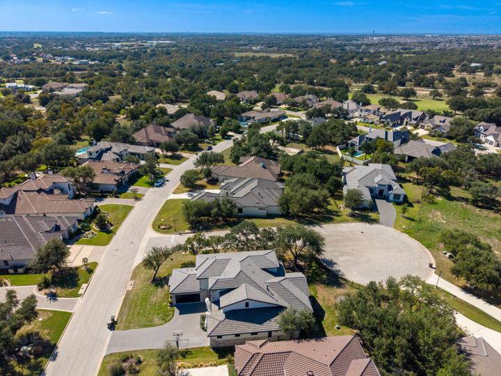 Aerial of the home from the south