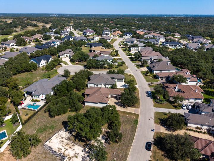Aerial of the street from above