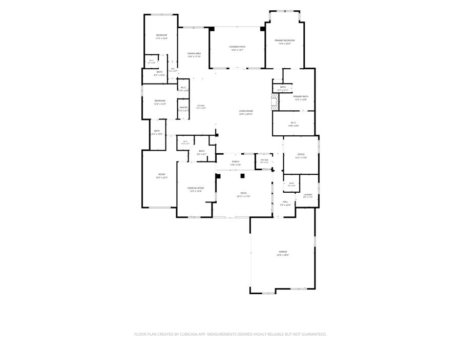 Floor plan with measurements